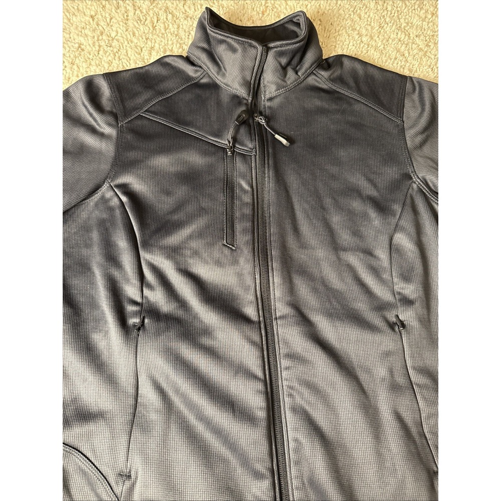 North End Women's Black Trace‎ Printed Fleece Jacket  Size Medium 78213